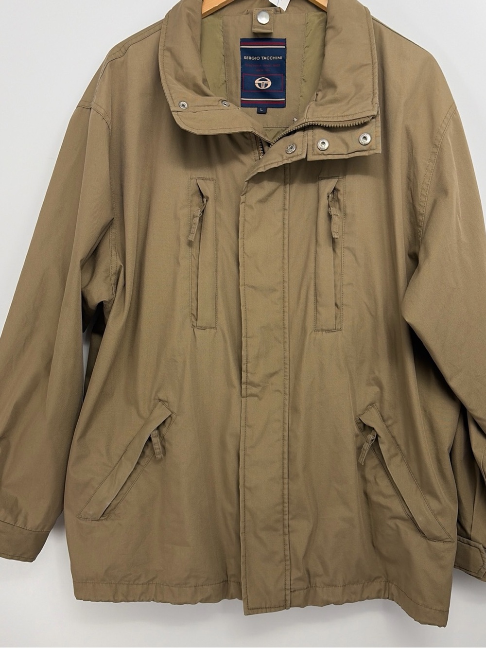 Vintage Sergio Tacchini Men's Utility Jacket Streetwear Large EUC